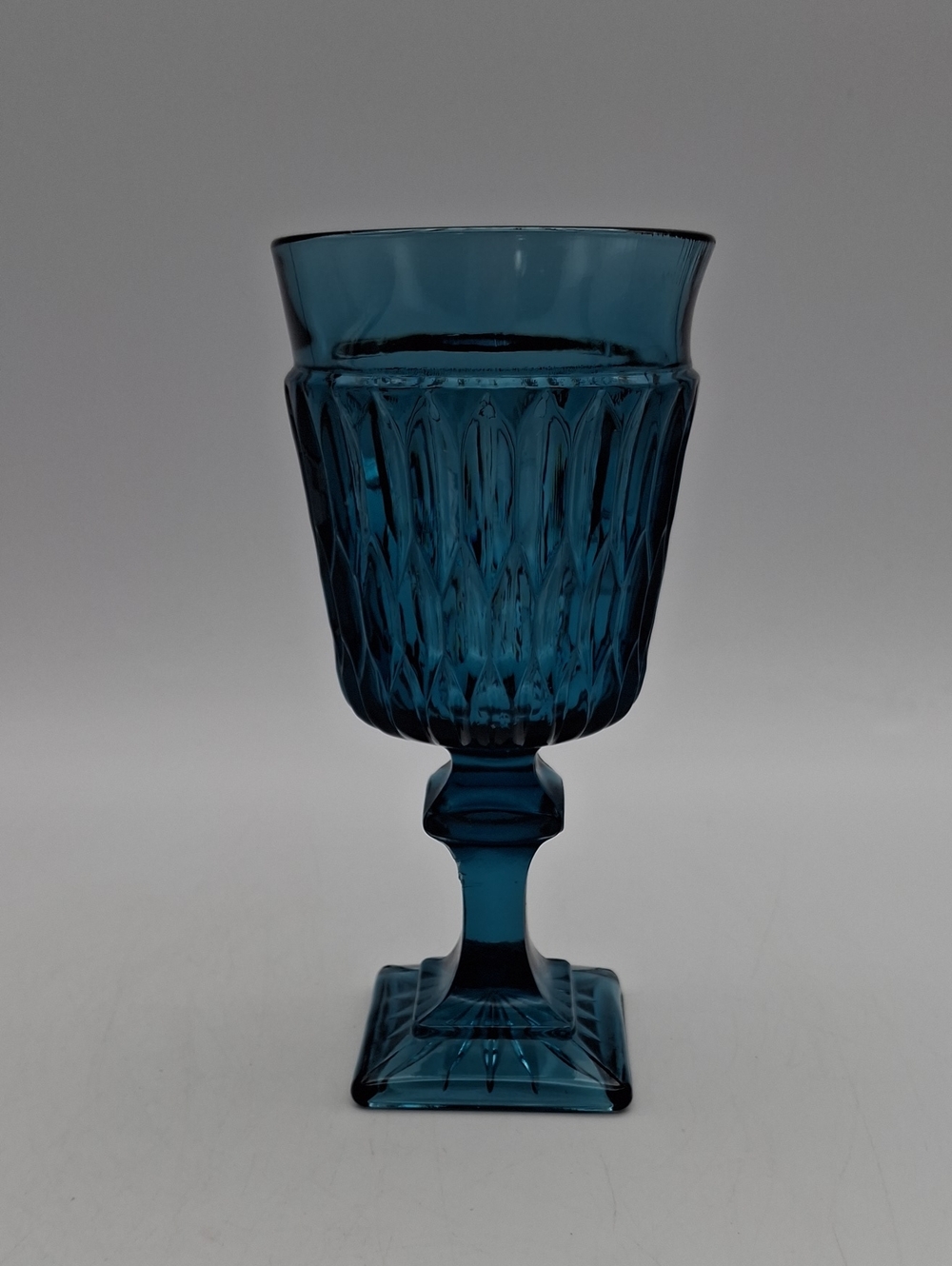 Blue Glass Goblet Stemware - Elegant Home Dining Glass